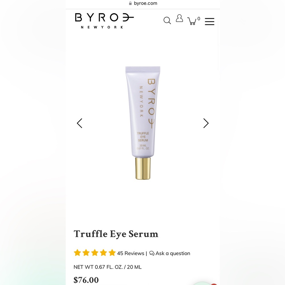 Byroe New York Truffle Eye Serum 0.67 fl oz/20 ml